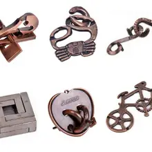 Набор из 6 шт. IQ ум головоломка Литые металлические головоломки игры игрушки для взрослых детей TC игрушка