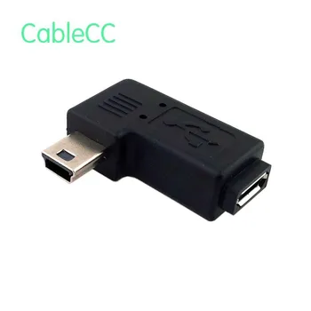 

90 degree left angled MINI USB male to MICRO USB female Data sync power ADAPTER