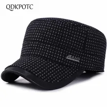 QDKPOTC осень зима бейсбольная кепка s Мужская Уличная хлопковая кепка Snapback шапки утолщенные ушанки для мужчин шляпа для отдыха плоская кепка