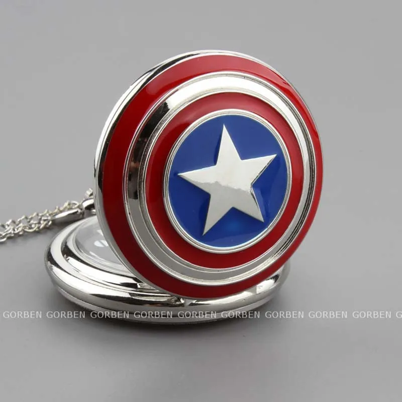 04 Captain America Pocket Watch