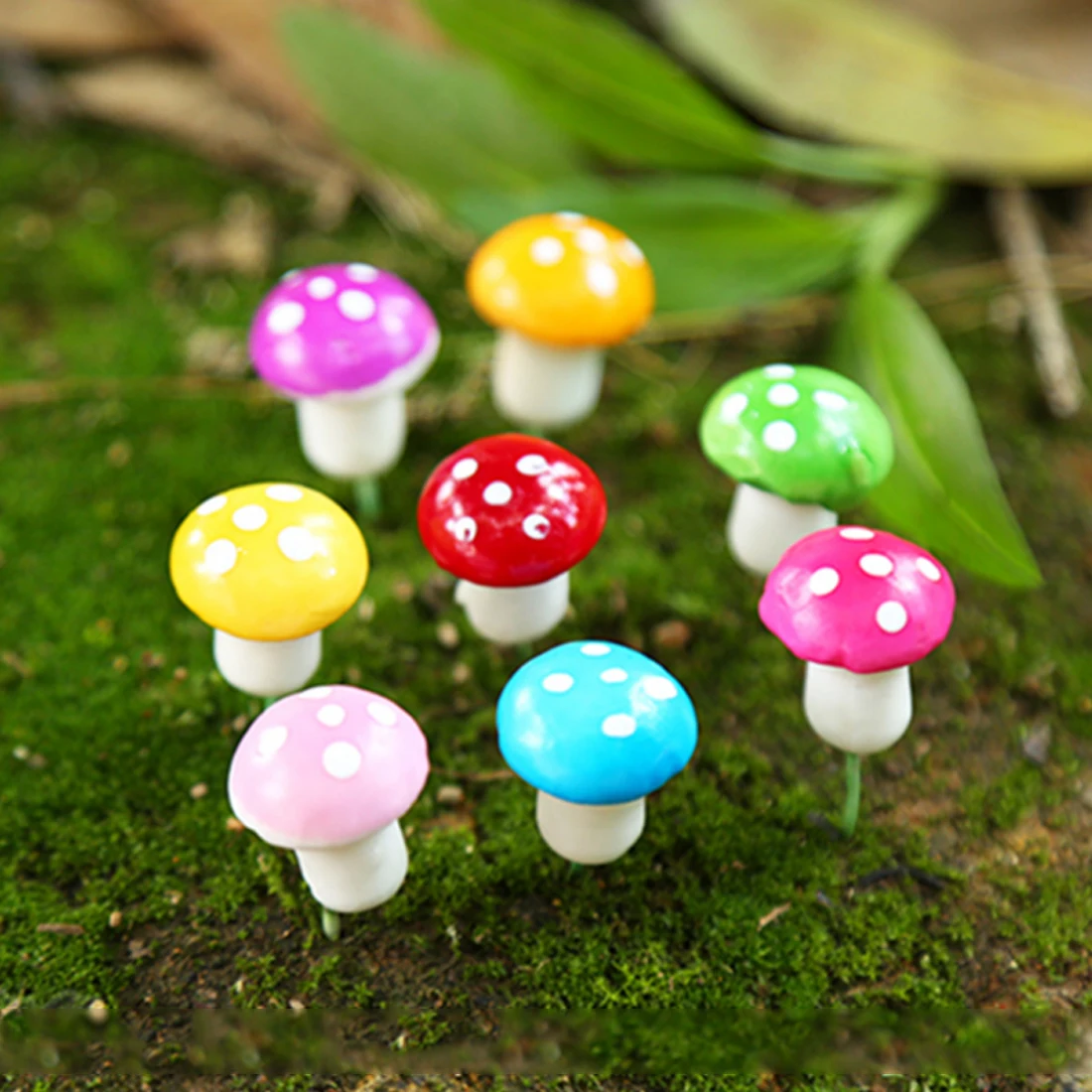 

Good Quality 10pcs Mini Red Mushroom Micro Fairy Garden Decor Ornament Bonsai DIY Craft