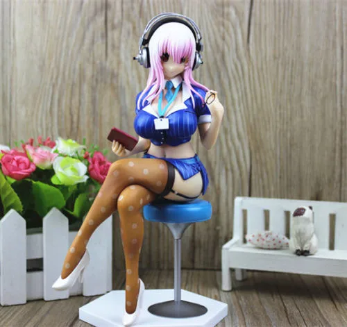 Brinquedo de Pvc Anime Japonês Super Sonic Onda Figura Sexy Escritório Senhora Sonico ol Ver. Removível Vestir Nova 19 pvc removível vestir nova figura sexy