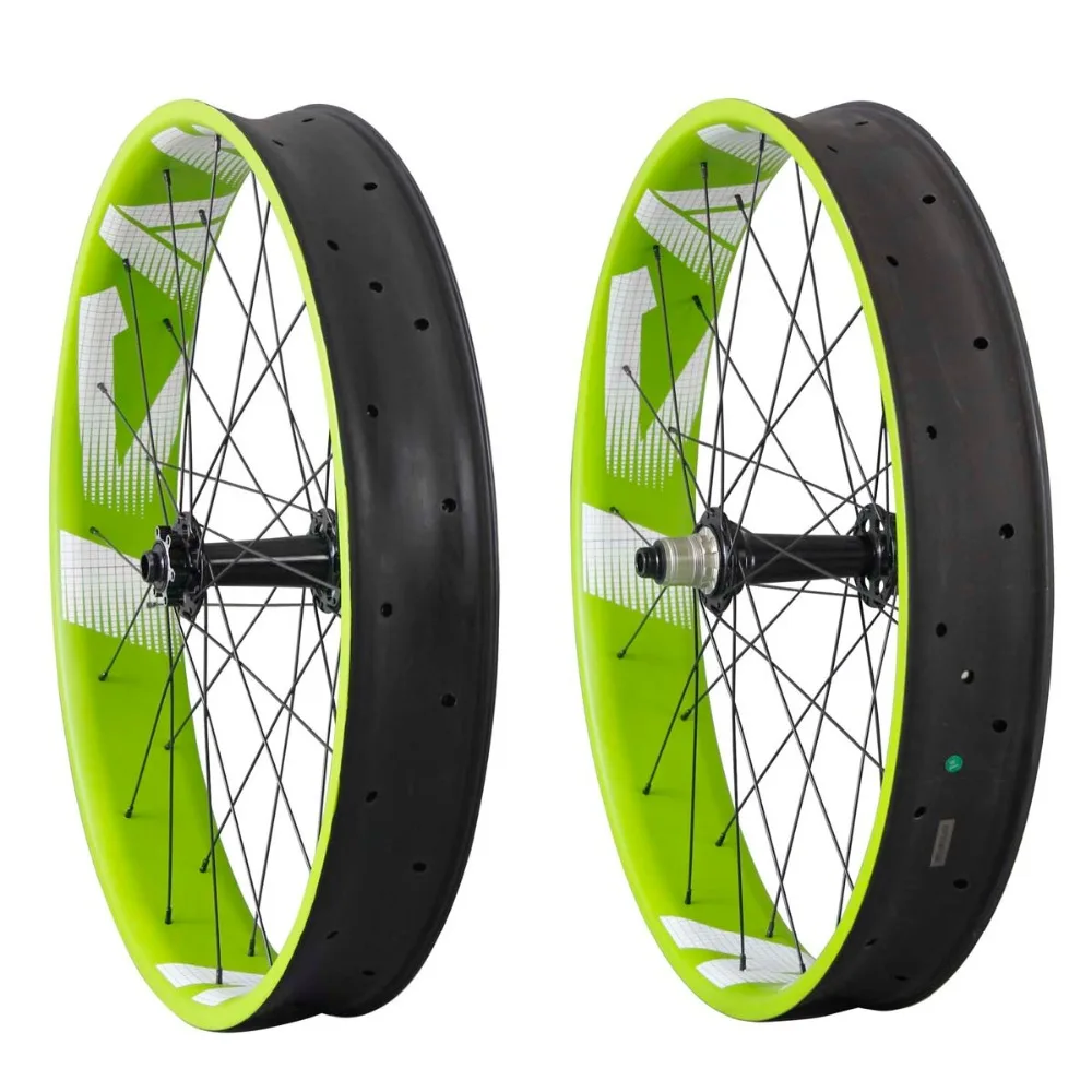 Toray T700 Углеродные колеса для fatbike 26er, колеса для fat bike Powerway M74, ступицы 10/11 скоростей, 90 мм Ширина UD-matt колеса FW90