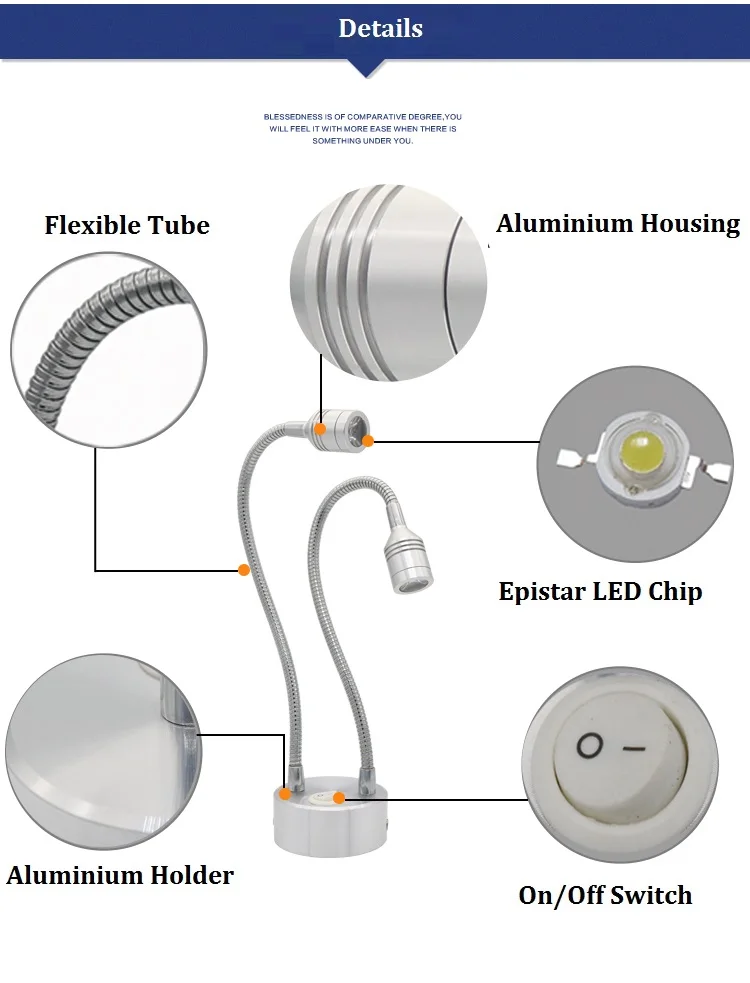 10 50 CM 2 W6 W recarga flexível tubo da bateria levou local lâmpada