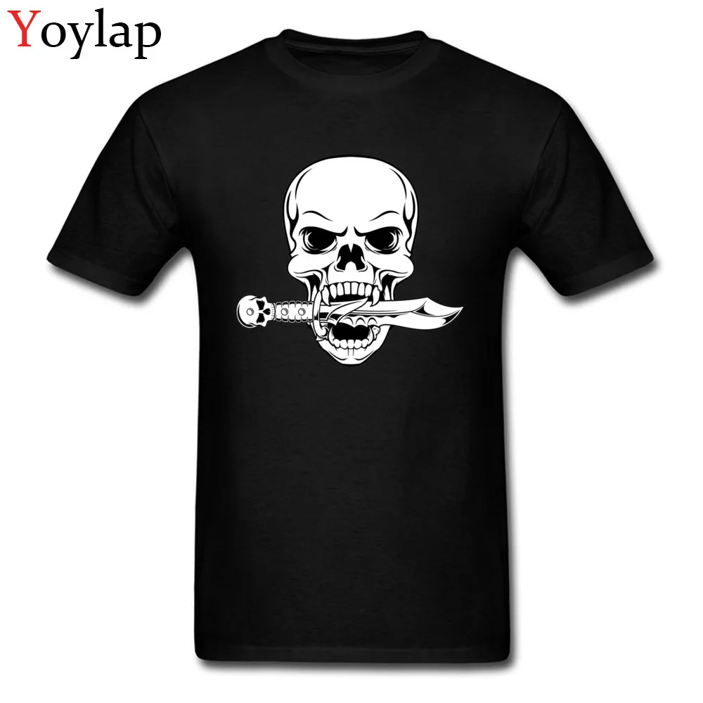 skull with knife_black