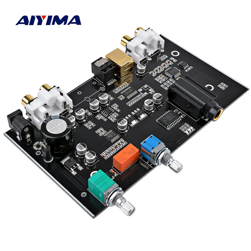 AIYIMA оптоволоконный USB декодер плата DC 12 в модуль декодирования музыки сделай сам