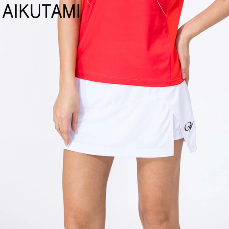 

Quick Dry Women Tennis Skorts Pantskirt Anti-emptied Solid Sports Skort Falda Tenis Mujer Training Badminton Tennis Clothes