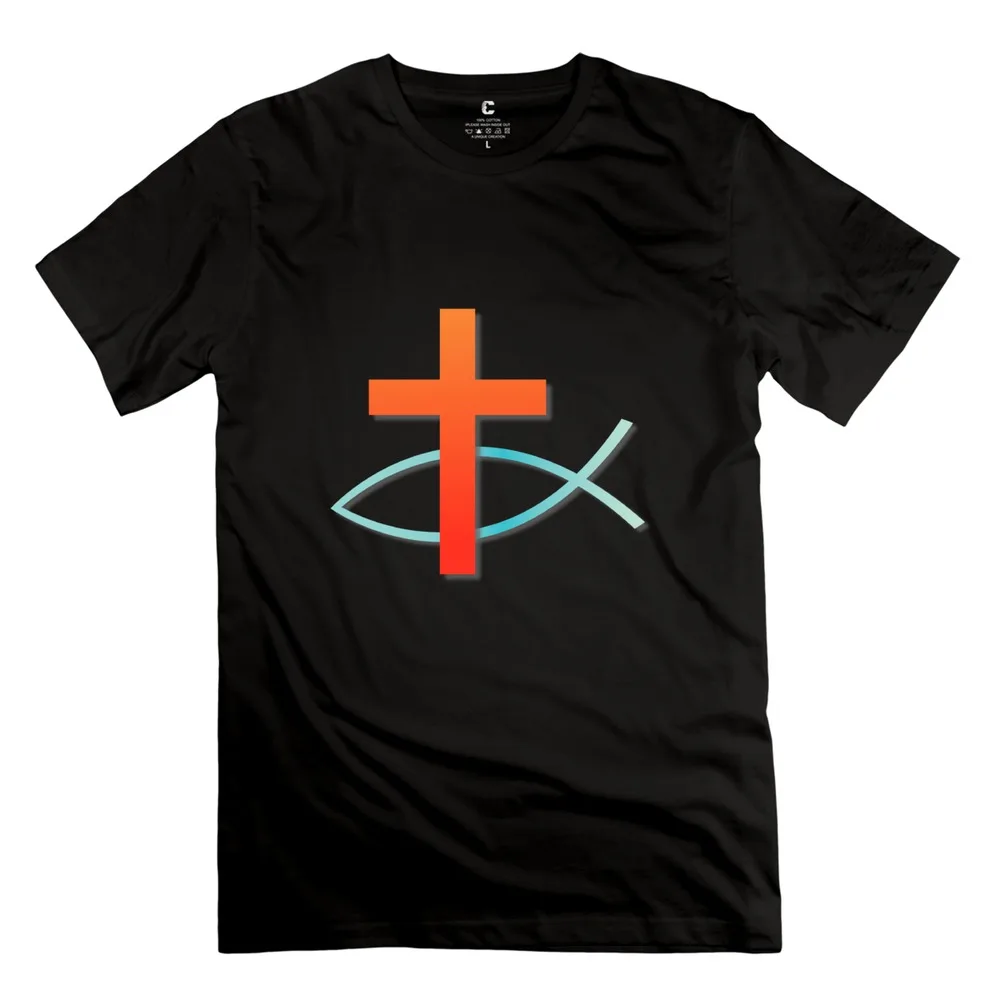 Free Shipping Christianity Symbols Cross Ichthys clothes streetwear o ...