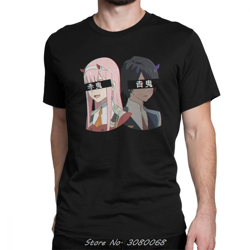 Aka Oni And Ao удивительные футболки Darling In The Franxx Zero Two футболка для мужчин с коротким