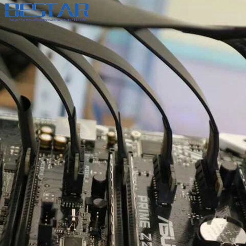 M2 NVMe To pcie 3.0 x1 x16 Graphics card Extension cable 25cm 35cm 45cm 55cm 1ft 2ft , M.2 NGFF PCI-E x1 Elbow Gen3.0 8Gbps