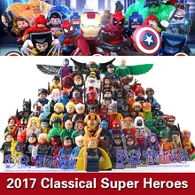DR TONG 64PCS LOT Super Heroes Superman Robin Captain America Batman Wonder Woman Riddler Building Blocks