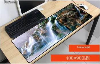 

Yuzuoan Free Shipping Large Locked Edge Mat Computer Loptop waterfall Scenery Gorgeous Beauty Hot Sale Personalized Mouse pad