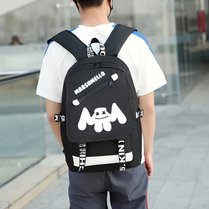 Светящийся школьный рюкзак Мстители аниме USB зарядка ноутбук рюкзак для подростка противоугонные сумки для мальчиков Senkey