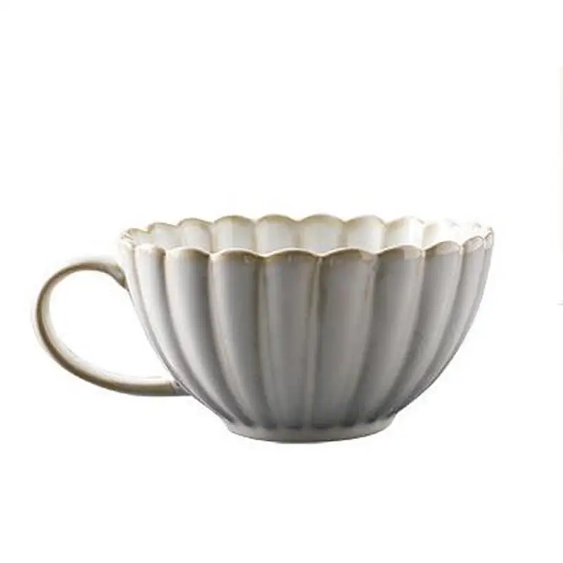 Японская Ретро Хризантема керамическая кружка молоко чай чашка для завтрака суповые чашки большой емкости Лепестковые кружки CL102023 кофейная кружка подарок