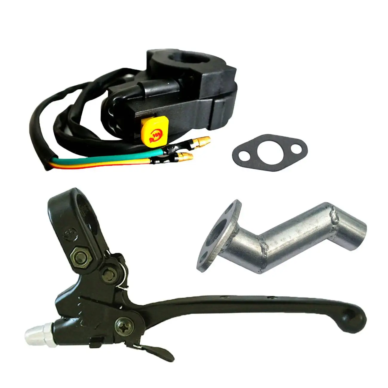 Stop Kill Button&Clutch Lever&Intake Manifold for 66cc 80cc Motorized Bicycle