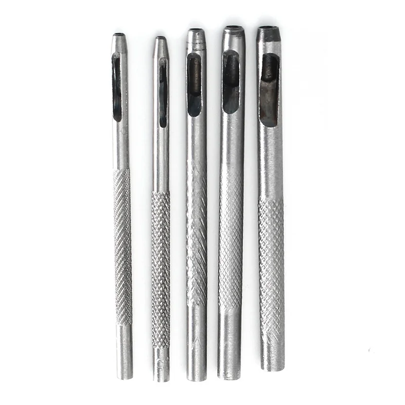 Hollow Punch Tool Set DIY Belt Round Steel Leather Process Strap Gasket 1.5mm 4.0mm 5pcs|Наборы ручных инструментов| |