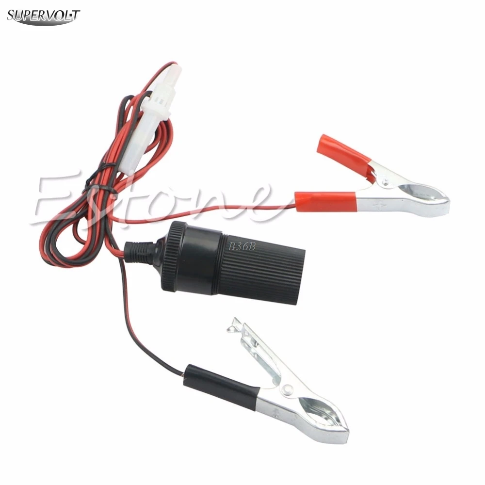 

Kris 12V Car Battery Terminal Clip-on Cigarette Lighter Power Socket Adapter Adaptor