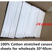 24 штуки 30*40 см стретчевые футболка: хлопок/парусина