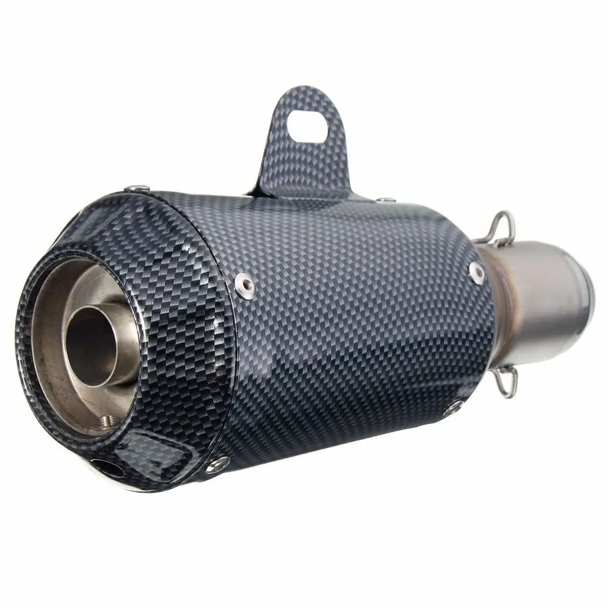 

Motorcycle GP 38-51mm Stainless Steel Exhaust Muffler Pipe & Silencer Slip-On, Carbon Fiber Color