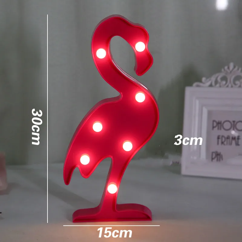 Flamingo Cactus 3D LED Lamp Girl's Heart Room Dormitory Background Package Table Lamp For Bedroom Christmas decorative lights
