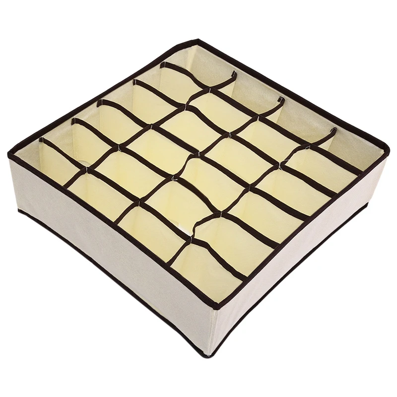 4 Pcs / Set Drawer Organizers Storage Box Beige Rose Closet Organizador Boxes For Underwear Scarfs Socks Bra cajas organizadoras