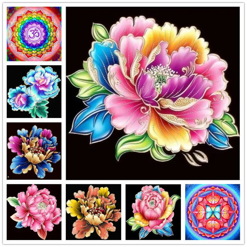 

5D Diamond Embroidery Beautiful Flower 5D Diamond Mosaic Sale Flower Diamond Painting Full Set Kits Diamond-painting Full Square