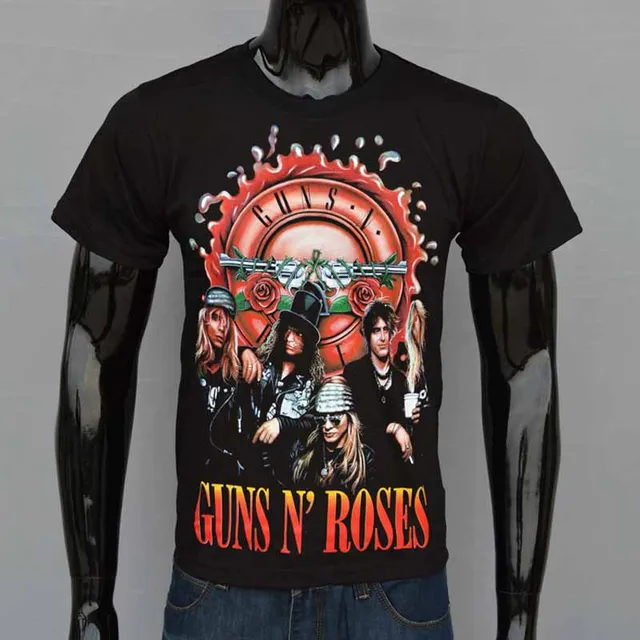 2015 Guns And Roses T shirts Guns N Roses tee Rock Band GNR casual O Neck Short Sleeve womens