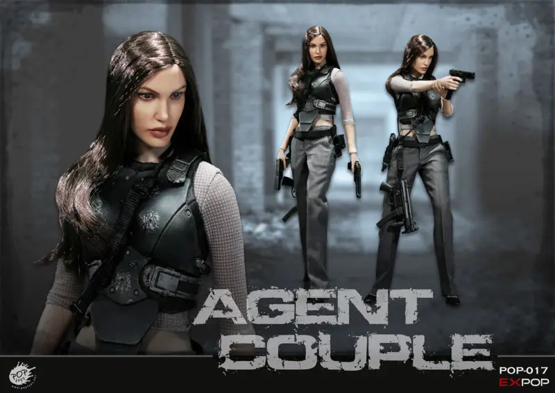 

1/6 Full Set Female Action Figure Agent Couple Series EX017 Angelina Jolie Mrs. Smith Battle Figure Model Toys for Collection