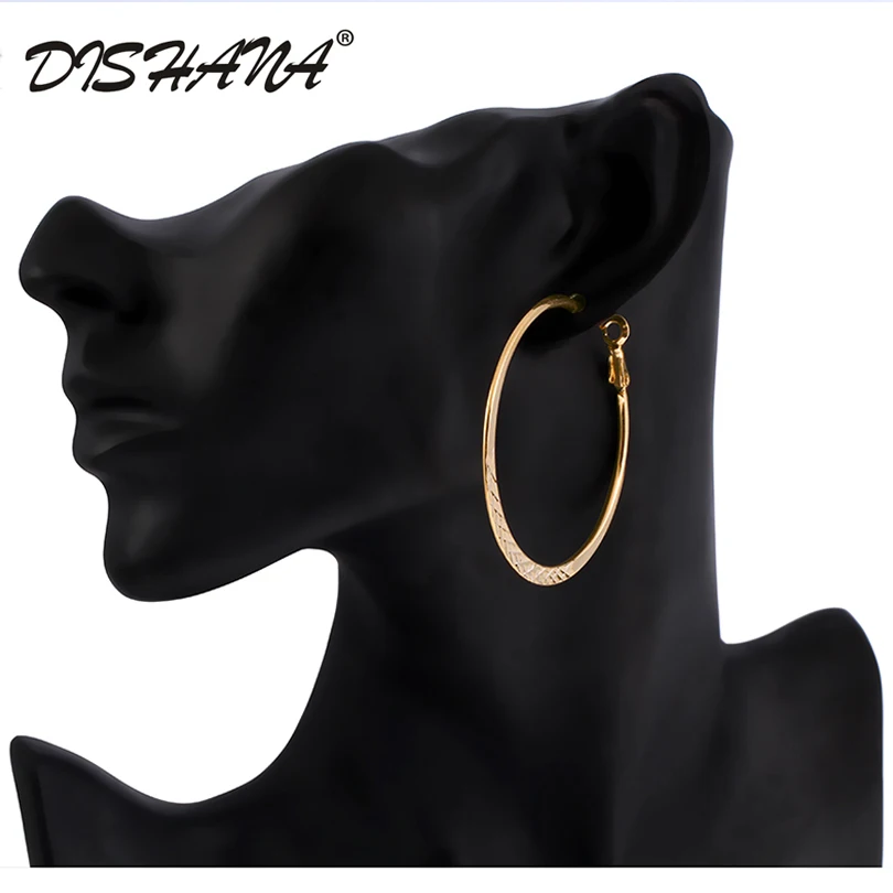 

Vintage Earrings New Trendy jewelry Gold -color Fashion Jewelry Wholesale Gift Hoop Earrings For Women(E0419)