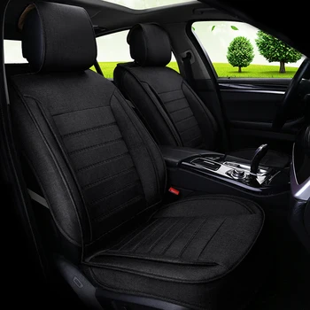 

Full Linen Fabric Automobiles Seat Covers Universal Breathable Car Seat Cover Four Seasons General Car Interior Accessories