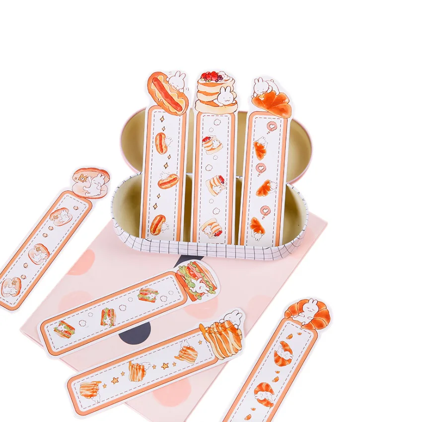 

30pcs/pack Eating Rabbit Bookmarks Children School Supplies Kawaii Gift Label Message Card