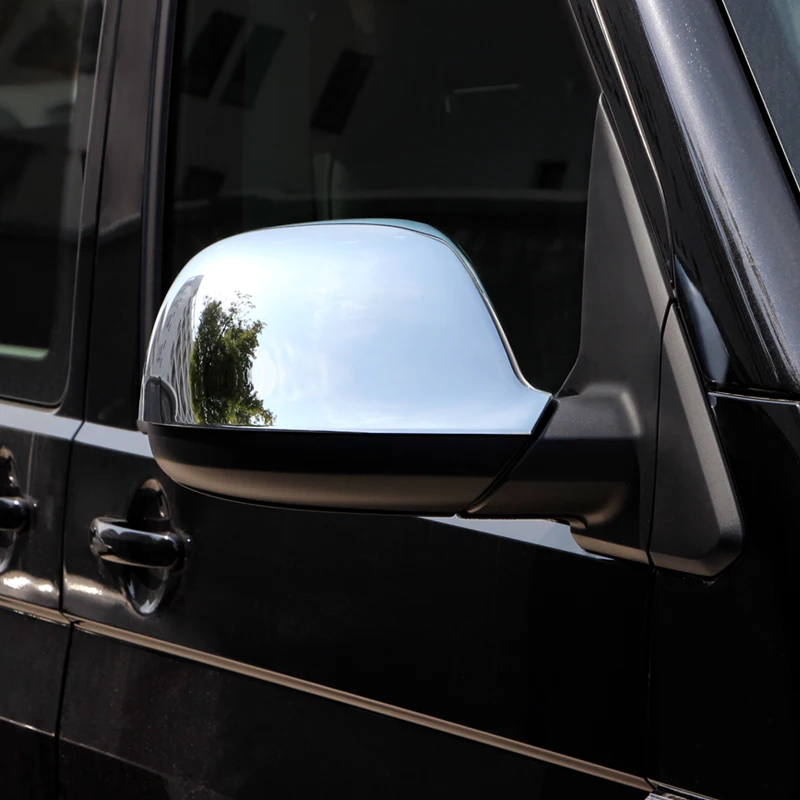 

WELKINRY for VW Transporter T6 Caravelle 2016 2017 2018 ABS chrome side wing fender rearview door mirror trim for T5 2010-2015