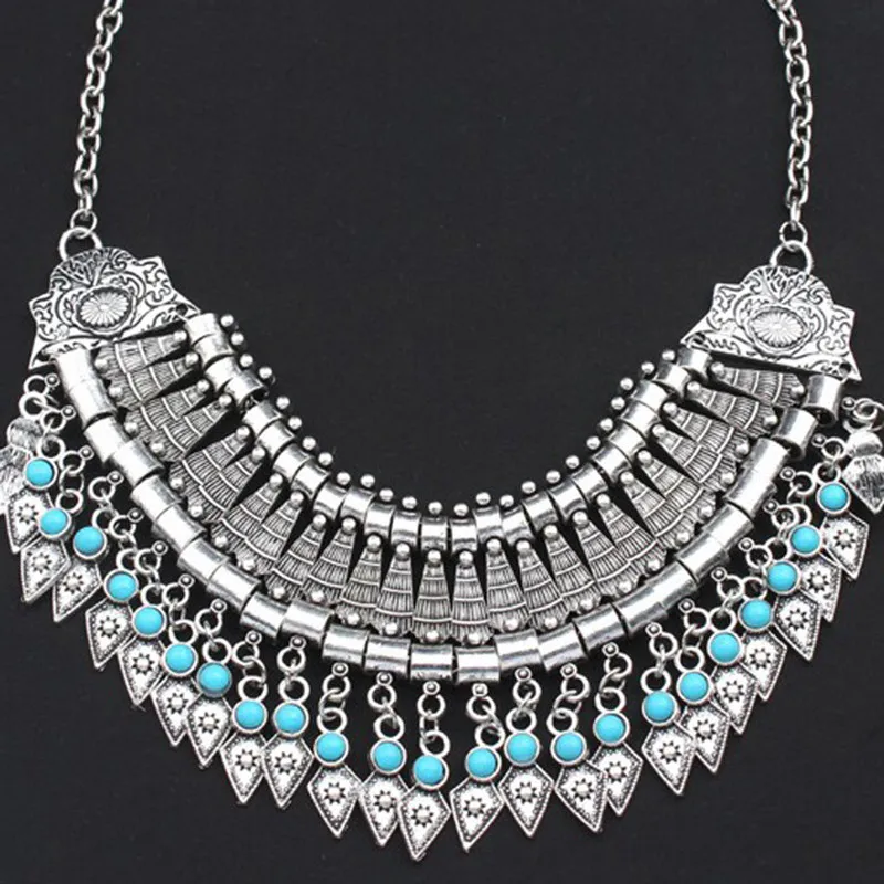 

collares tnicos Crystal boheme chandelier boho necklace ethnic bijoux femme mujer collares grandes etnicos