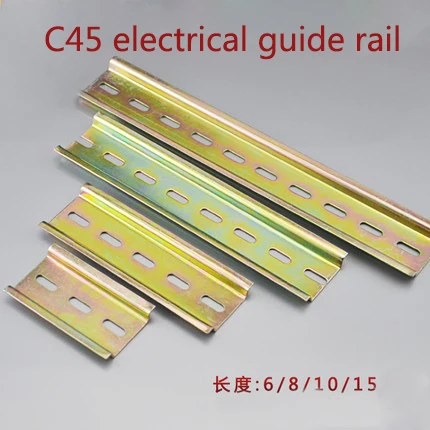 1pcs Universal Type 35mm 0.5 Meter Aluminum Slotted DIN Rail for C45 DZ47 Terminal Blocks Contactor etc