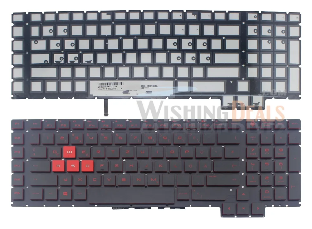 Value For Money!!! New for HP OMEN 17-AN 17-AN000 17-AN013TX SG-88000-XDA SN6168BL Backlit keyboard GR German Layout Black Color |