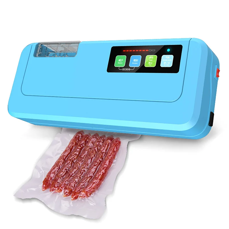 Green Leaves Vacuum Sealer Fully Automatic Food Packing Machine Small Packet Compression Plastic
