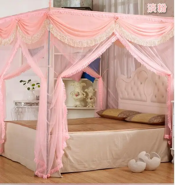 Роскошные противомоскитные сетки с 4 отсеками кронштейном 22 мм|mosquito net|canopy mosquito