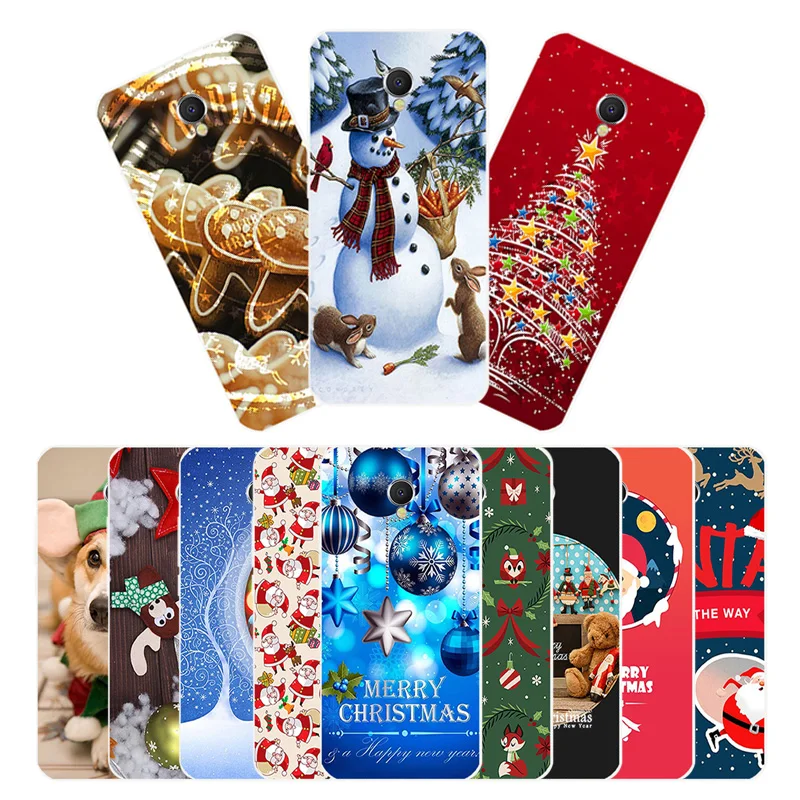 5.5" for Meizu MX6 Cases Ultra Thin Soft TPU Phone Protection Shell MX 6 mx6 Christmas Fundas Clear Silicone Back Cove |