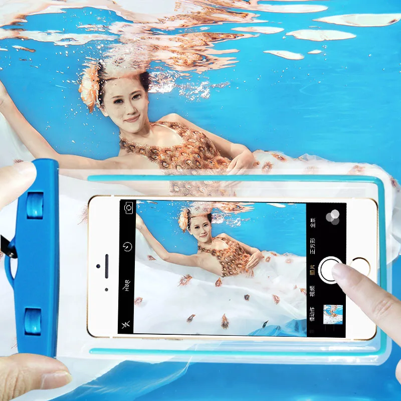 Светящаяся водостойкая подводная сумка чехол для телефона iPhone samsung huawei Xiaomi Redmi универсальный чехол для плавания все модели