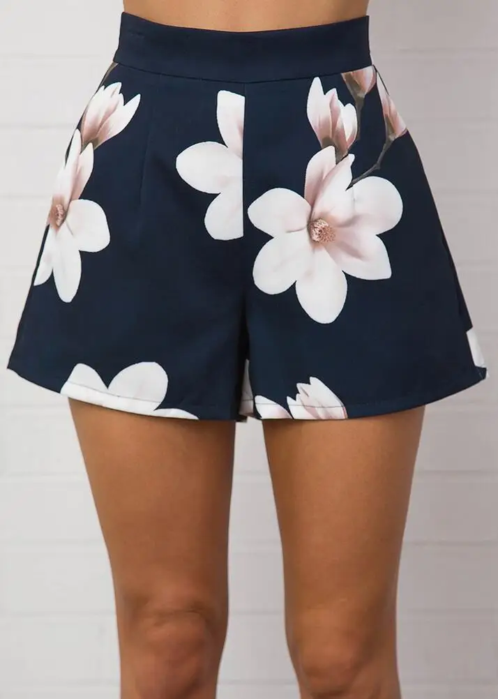 OL Europe and the United States digital printing high waist shorts