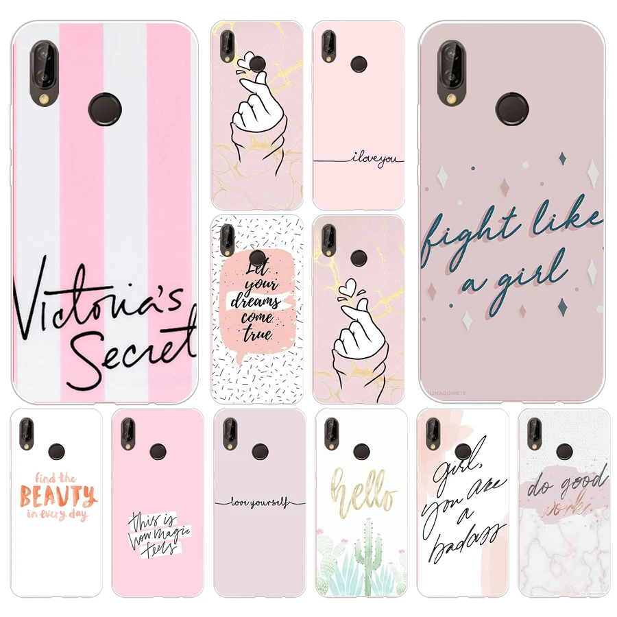 

274FG Proverb Phrase Motto Soft Silicone Tpu Cover Case for huawei p20 lite mate 20 lite
