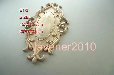B1 3 26x15x0 8 см деревянные резные круглые Onlay аппликация Неокрашенная рамка дверь