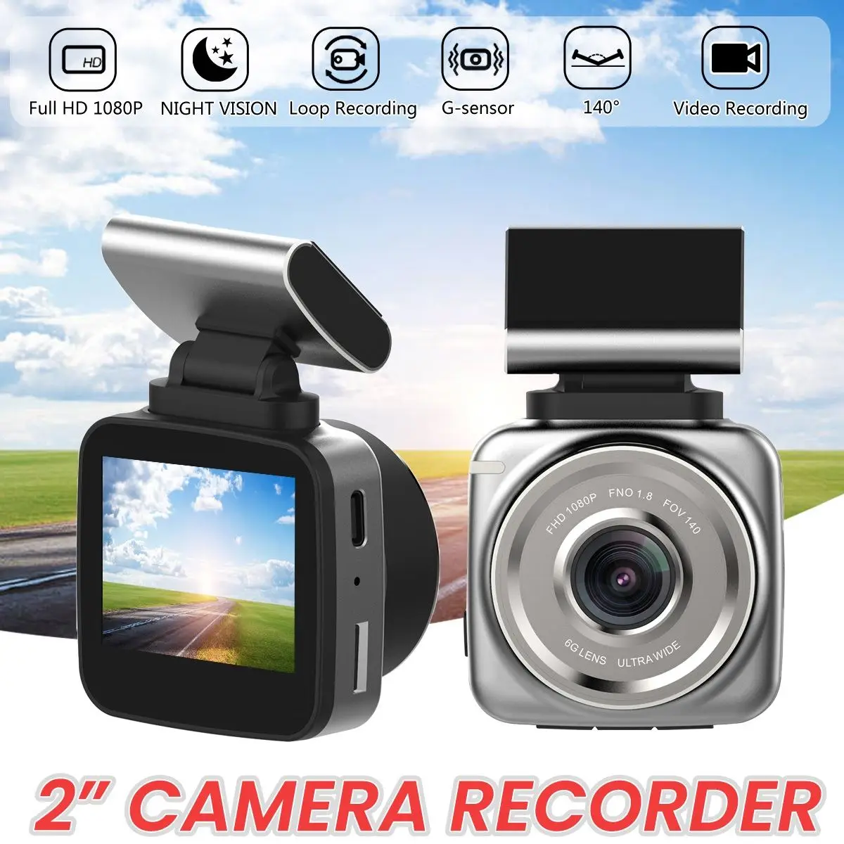 Goedkoop Anytek Q2 Auto Dvr Dvr Radar Detector Fhd 1080P Video Recorder Cam Adas Ldws Verwijderbare Magnetische Ondersteuning