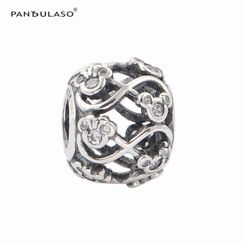 

925 Sterling Silver Jewelry Charm Bead Fits European Charm Bracelet & Choker Stones With Mouse Image Bead for Women DIY Jewelry