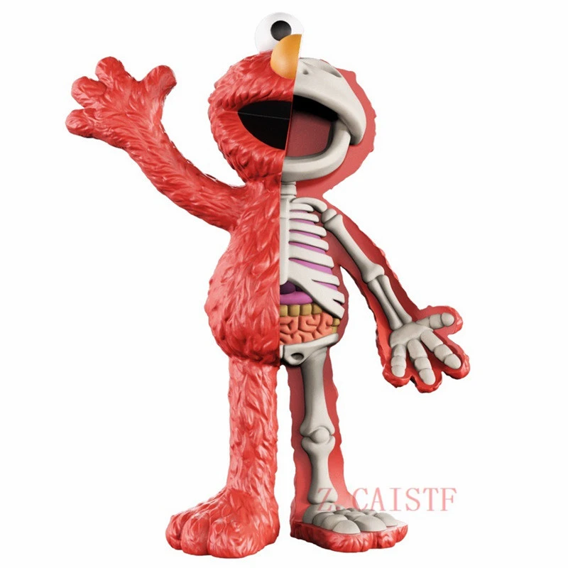 Sesame Street Semi Anatomy Statue 4d Primary Color Elmo Devilishness Anatomy Pvc Action Figure Collection Model Toys Y57 Aliexpress