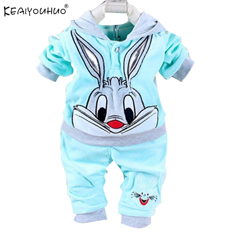 Baby Girls Clothes 2019 Autumn Winter Cartoon Baby Boy Clothes Newborns Clothing Sets 2pcs Long Sleeve Hooded Infant Sport Suits