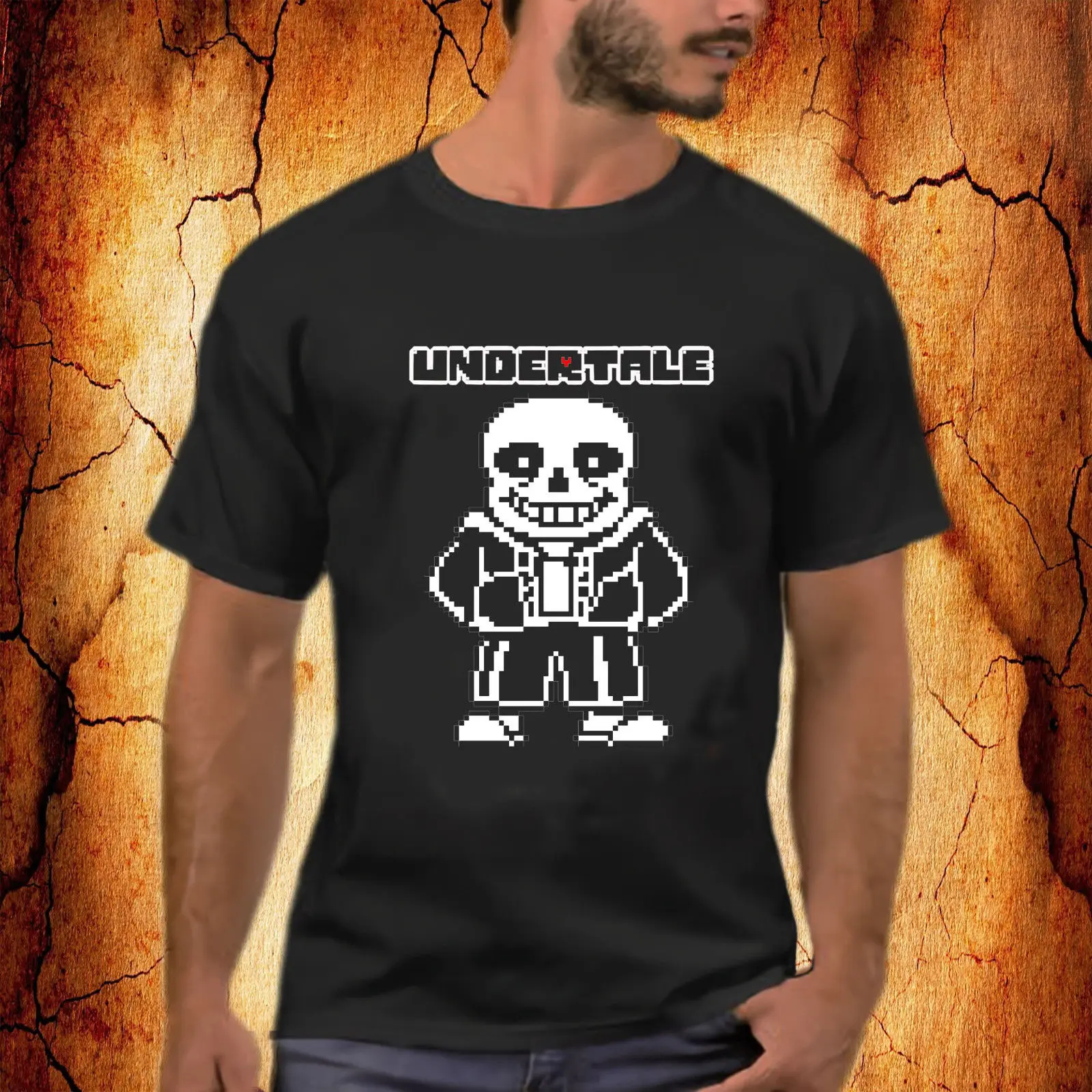 Sans undertale черная футболка с рисунком Мужская унисекс новая модная свободный