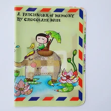 Foreverfriendselephant и девочка ID Card Holder Обложка для паспорта из ПВХ лир 3D Дизайн Бизнес карты сумка Обложка для паспорта 14*9.6 см