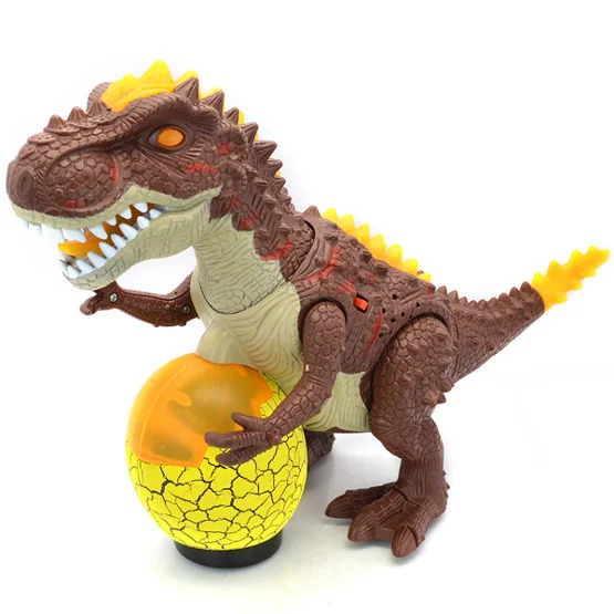 Динозавр электронный Ходьба робот-Динозавр мир мигающая модель интерактивные динозавры подарок для детей мальчиков - Цвет: Оранжевый