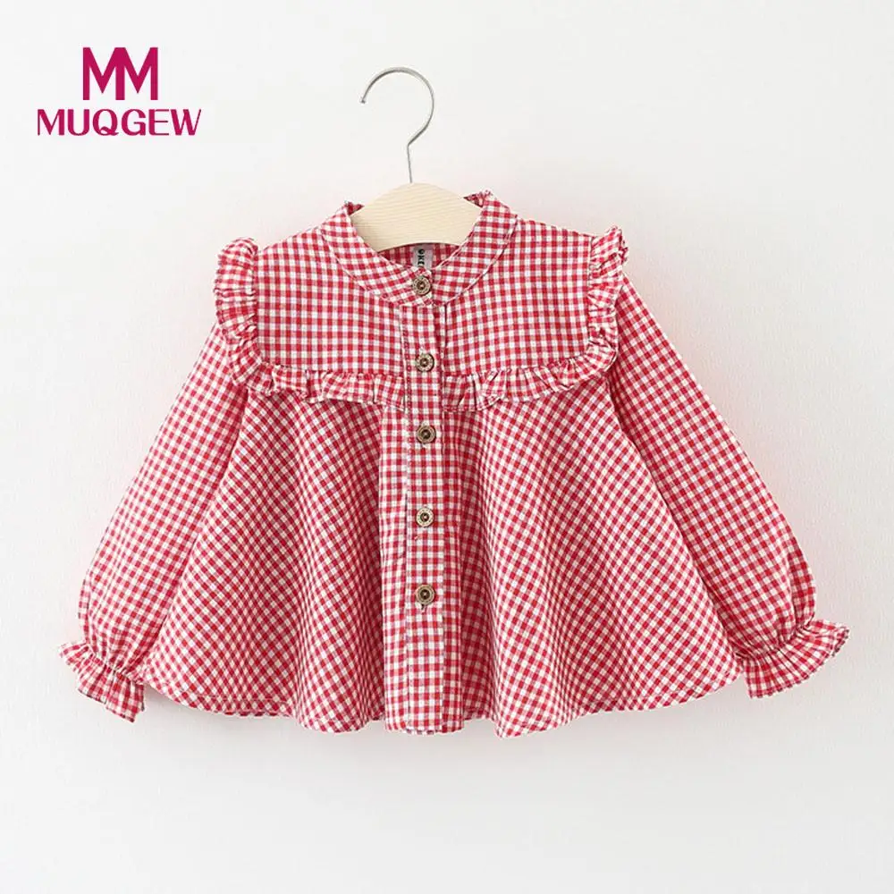 Otoño Invierno recién nacido bebé niña manga larga Plaid Tops Niñas Ropa trajes niños ropa EW - AliExpress